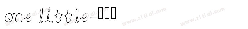 one little字体转换